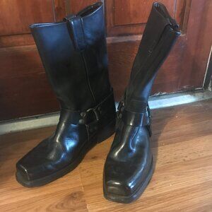 Harley-Davidson Mega Harness Boots black leather made in USA size 10